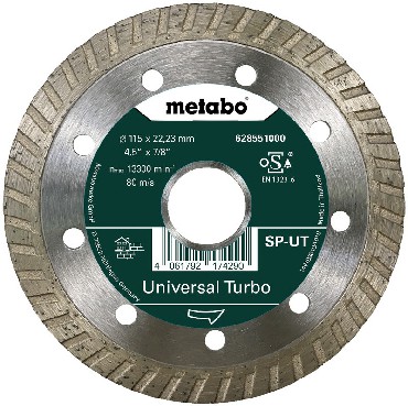 Diamentowa tarcza tnca Metabo Universal Turbo SP-UT 115x22.23