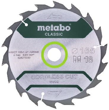Pia tarczowa Metabo HW/CT 165x1.6/1.0x20 Z18 WZ 20
