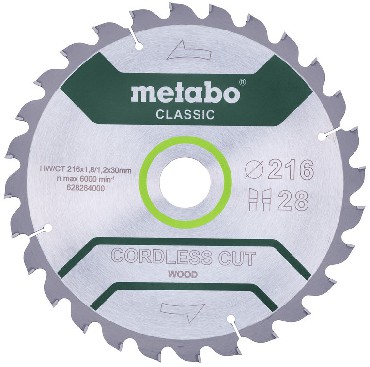 Pia tarczowa Metabo HW/CT 216x1.8/1.2x30 Z28 WZ 5