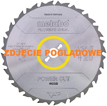 Pia tarczowa Metabo HW/CT 250x30 24 WZ 25
