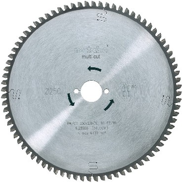 Pia tarczowa Metabo HW/CT 250x30 80 FZ/TZ 5 ujemny