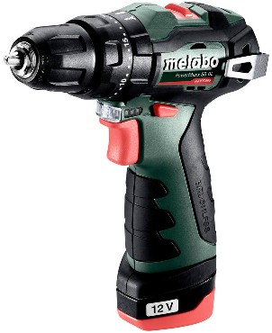 Akumulatorowa wiertarko-wkrtarka udarowa Metabo PowerMaxx SB BL w walizce + 2 akumulatory Li-Power 12V/2.0Ah