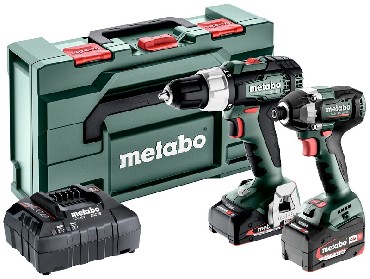 ZESTAW 18V Metabo Combo Set 2.8.2 18V - 2 akumulatory Li-Power 18V/1x2.0+1x4.0Ah + metaBOX