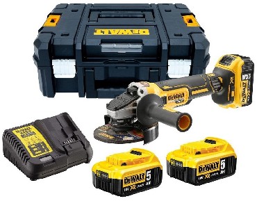 Akumulatorowa szlifierka ktowa DeWalt DCG405P3 BRUSHLESS - 3 akumulatory 18V/5.0Ah