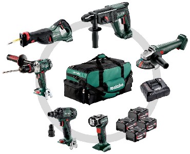 ZESTAW 18V Metabo Combo Set 6.1 - 4 akumulatory Li-Power 18V/4.0Ah + Torba narzdziowa dua
