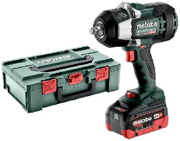 Akumulatorowy klucz udarowy Metabo SSW 18 LTX 1450 BL - 2 akumulatory LiHD 18V/8.0Ah + metaBOX
