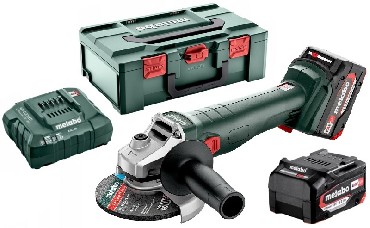 Akumulatorowa szlifierka ktowa Metabo W 18 L 9-125 Quick - 2 akumulatory Li-Ion 18V/5.2Ah + metaBOX
