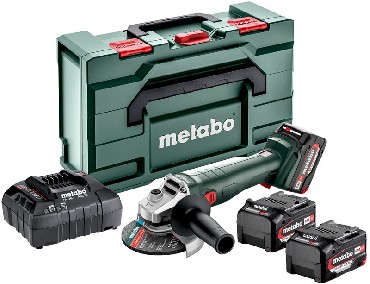 Akumulatorowa szlifierka ktowa Metabo W 18 L 9-125 Quick + metaBOX + 3 akumulatory Li-Ion 18V/4.0Ah