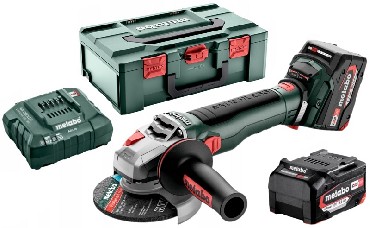 Akumulatorowa szlifierka ktowa Metabo WB 18 LT BL 11-125 Quick - 2 akumulatory Li-Ion 18V/5.2Ah + metaBOX