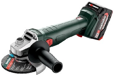 Akumulatorowa szlifierka ktowa Metabo W 18 L 9-125 - 2 akumulatory Li-Power 18V/4.0Ah + metaBOX