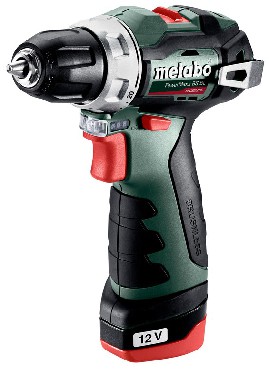 Akumulatorowa wiertarko-wkrtarka Metabo PowerMaxx BS BL w walizce + 2 akumulatory Li-Power 12V/2.0Ah