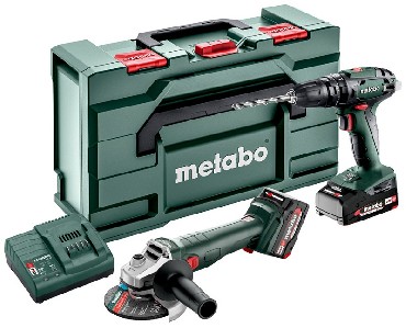 ZESTAW 18V Metabo Combo Set 2.4.4 18V - 2 akumulatory Li-Power 18V/1x2.0+1x4.0Ah + metaBOX