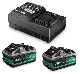 Zestaw startowy HiKOKI (dawniej Hitachi) 2 akumulatory 18-36V/8.0-4.0Ah + adowarka MultiVolt z USB