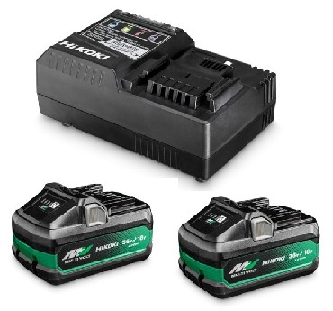 Zestaw startowy HiKOKI (dawniej Hitachi) 2 akumulatory 18-36V/8.0-4.0Ah + adowarka MultiVolt z USB
