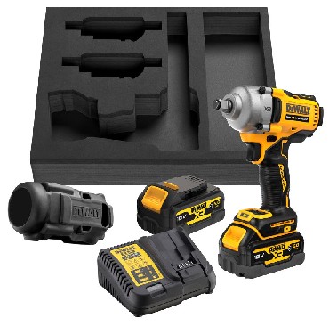 Akumulatorowy klucz udarowy DeWalt DCF891P2G BRUSHLESS - 2 akumulatory 18V/5.0Ah olejoodporne