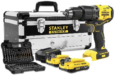 Akumulatorowa wiertarko-wkrtarka udarowa Stanley FatMax V20 SFMCD715D2F BRUSHLESS - 2 akumulatory 18V/2.0Ah