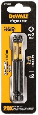 Bit dugi DeWalt FLEXTORQ EXTREME Pz2 89 mm - 2 sztuki