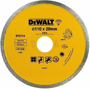 Diamentowa tarcza tnca DeWalt 110x20 Diament ceramika / granit / marmur