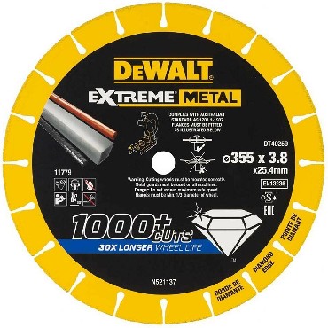 Diamentowa tarcza tnca DeWalt 355x3.8x25.4 Diamnod Edge EXTREME METAL