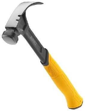 Motek ciesielski DeWalt Motek stalowy 1-cz. z zakrzywionym pazurem 454g - magnetyczny uchwyt