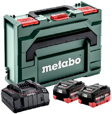 Zestaw startowy Metabo 2 akumulatory LiHD 18V/8.0Ah + adowarka ASC 145 + metaBOX