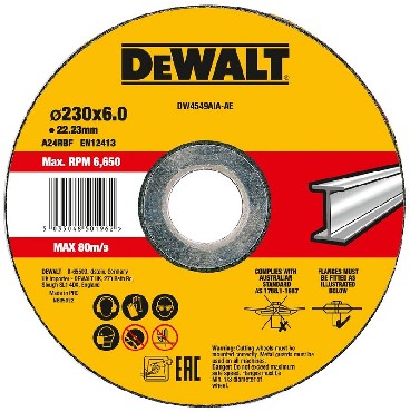 Tarcza cierna DeWalt 230x6.0x22.23 METAL