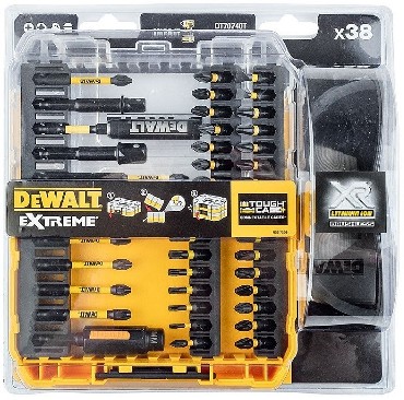 Zestaw bitw DeWalt ToughCase+ /TSTAK - bity udarowe EXTREME FlexTORQ - 38 sztuk + okulary