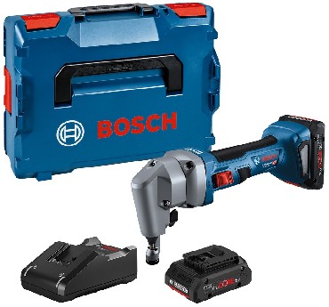Akumulatorowe noyce uniwersalne Bosch GNA 18V-16 E BRUSHLESS - 2 akumulatory ProCORE 18V/4.0Ah + L-BOXX