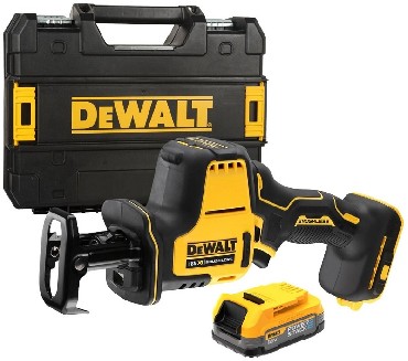 Akumulatorowa pia szablasta DeWalt DCS369E1T BRUSHLESS - akumulator POWERSTACK 18V/1.7Ah (bez adowarki)