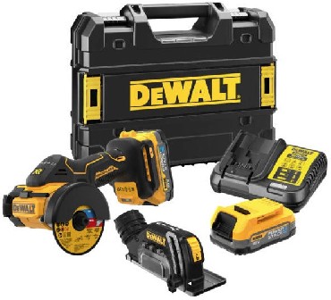 Akumulatorowa pilarka tarczowa rczna DeWalt DCS438E2T BRUSHLESS - 2 akumulatory POWERSTACK 18V/1.7Ah