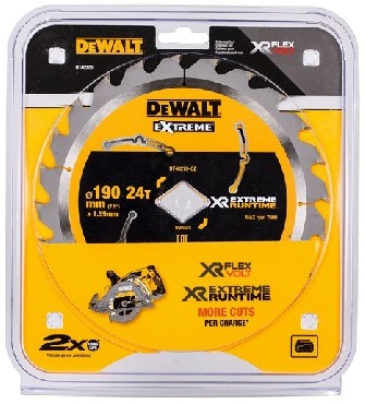 Pia tarczowa DeWalt Tarcza do DCS577 EXTREME RUNTIME 190 mm 24T (otwr rombowy)