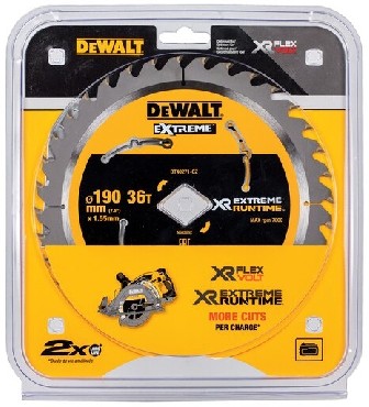 Pia tarczowa DeWalt Tarcza do DCS577 EXTREME RUNTIME 190 mm 36T (otwr rombowy)