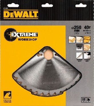 Pia tarczowa DeWalt Tarcza do drewna EXTREME WORKSHOP 250x30 mm 40T