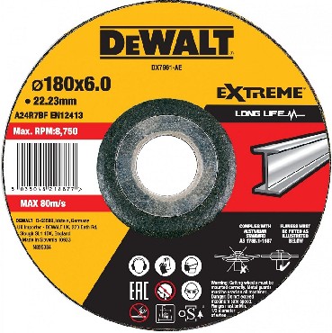 Tarcza cierna DeWalt 180x6.0x22.23 EXTREME LONG LIFE metal