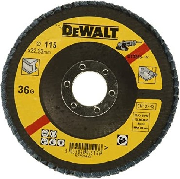 Tarcza szlifierska DeWalt 115x22.23 listkowa wygita G36 METAL