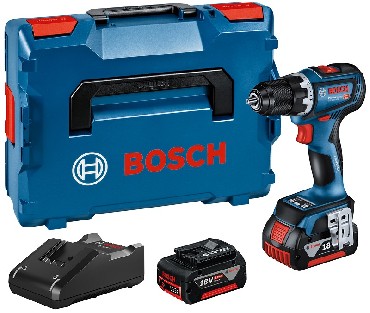 Akumulatorowa wiertarko-wkrtarka Bosch GSR 18V-90 C BRUSHLESS - 2 akumulatory 18V/5.0Ah + L-BOXX