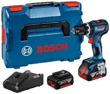 Akumulatorowa wiertarko-wkrtarka udarowa Bosch GSB 18V-90 C BRUSHLESS - 2 akumulatory 18V/5.0Ah + L-BOXX