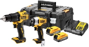 ZESTAW 18V DeWalt DCK2062E2T BRUSHLESS - 2 akumulatory POWERSTACK 18V/1.7Ah