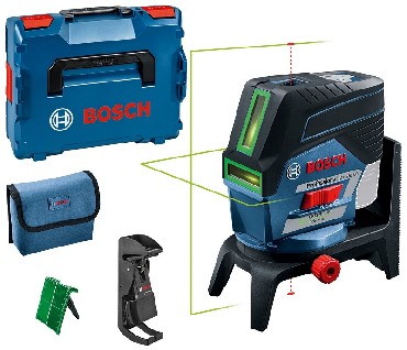 Laser krzyowy Bosch GCL 2-50 CG + RM 2 + uchwyt sufitowy + pokrowiec + tarcza celownicza (bez akumulatora)