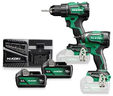 ZESTAW 18V HiKOKI (dawniej Hitachi) KC18DE WAZ BRUSHLESS - 2 akumulatory MultiVolt 18-36V/5.0-2.5Ah + walizka HSC