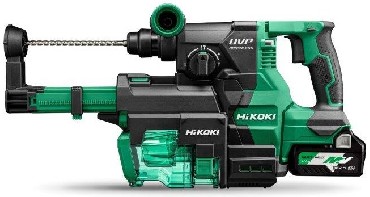 Akumulatorowa moto-wiertarka HiKOKI (dawniej Hitachi) DH3628DA WEZ BRUSHLESS - 2 akumulatory MultiVolt 18-36V/5.0-2.5Ah + walizka HSC + system odpylania