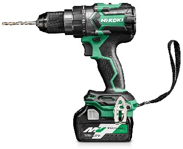 Akumulatorowa wiertarko-wkrtarka udarowa HiKOKI (dawniej Hitachi) DV18DC WRZ BRUSHLESS - 2 akumulatory MultiVolt 18-36V/5.0-2.5Ah + walizka HSC