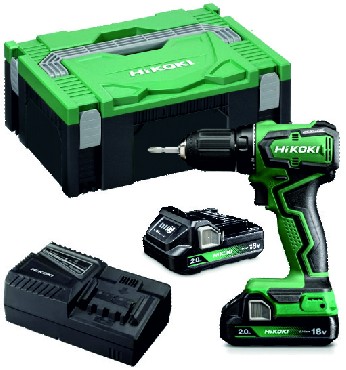 Akumulatorowa wiertarko-wkr�tarka HiKOKI (dawniej Hitachi) DS18DD WRZ BRUSHLESS - 2 akumulatory 18V/2.0Ah + walizka HSC