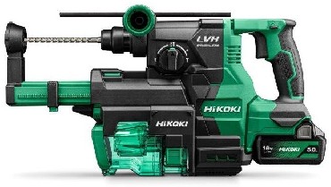 Akumulatorowa moto-wiertarka HiKOKI (dawniej Hitachi) DH1826DA WUZ BRUSHLESS - 2 akumulatory 18V/5.0Ah + walizka HSC + system odpylania