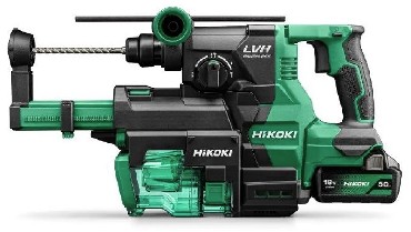 Akumulatorowa moto-wiertarka HiKOKI (dawniej Hitachi) DH1826DC WUZ BRUSHLESS - 2 akumulatory 18V/5.0Ah + walizka HSC + system odpylania