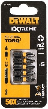 Bit DeWalt Extreme Impact FlexTorq Ph2 25 mm - 5 sztuk