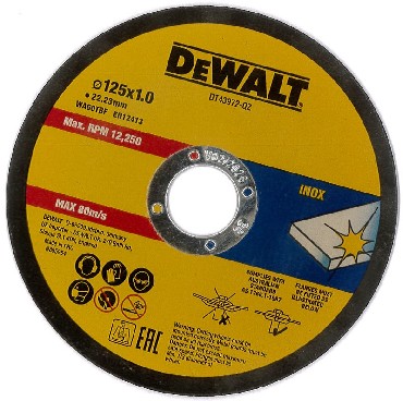 Tarcza cierna DeWalt 125x1.0x22.23 INOX