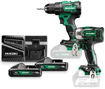 ZESTAW 18V HiKOKI (dawniej Hitachi) KC18DE WFZ BRUSHLESS - 2 akumulatory 18V/4.0Ah + walizka HSC