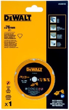 Tarcza tnca DeWalt 76x10 Diament pyty G-K / metal / plastik