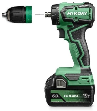 Akumulatorowa wiertarko-wkrtarka HiKOKI (dawniej Hitachi) DS18DDQ WPZ BRUSHLESS - 2 akumulatory 18V/5.0Ah + walizka HSC